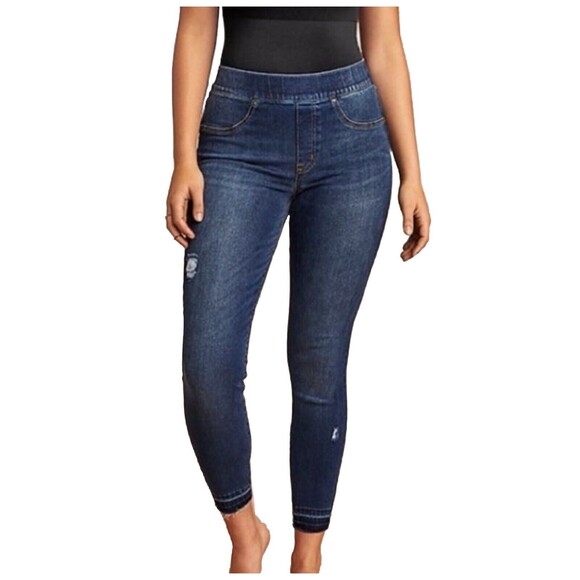 Spanx Pull-on Elastic Waist Jegging Denim Casual Stretch Blue L - Picture 4 of 15